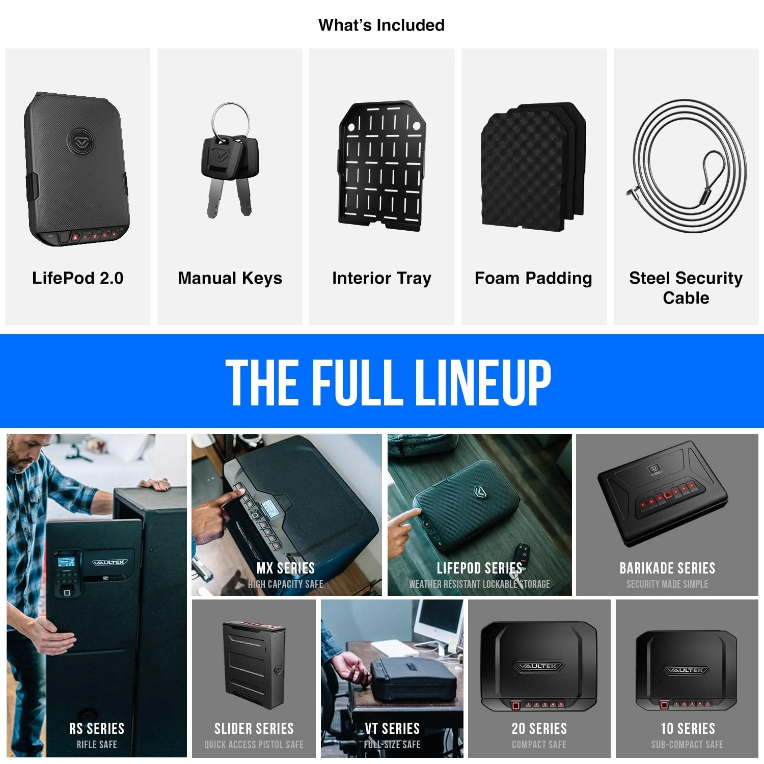 VAULTEK Secure Waterproof Travel Case with Backlit Keypad