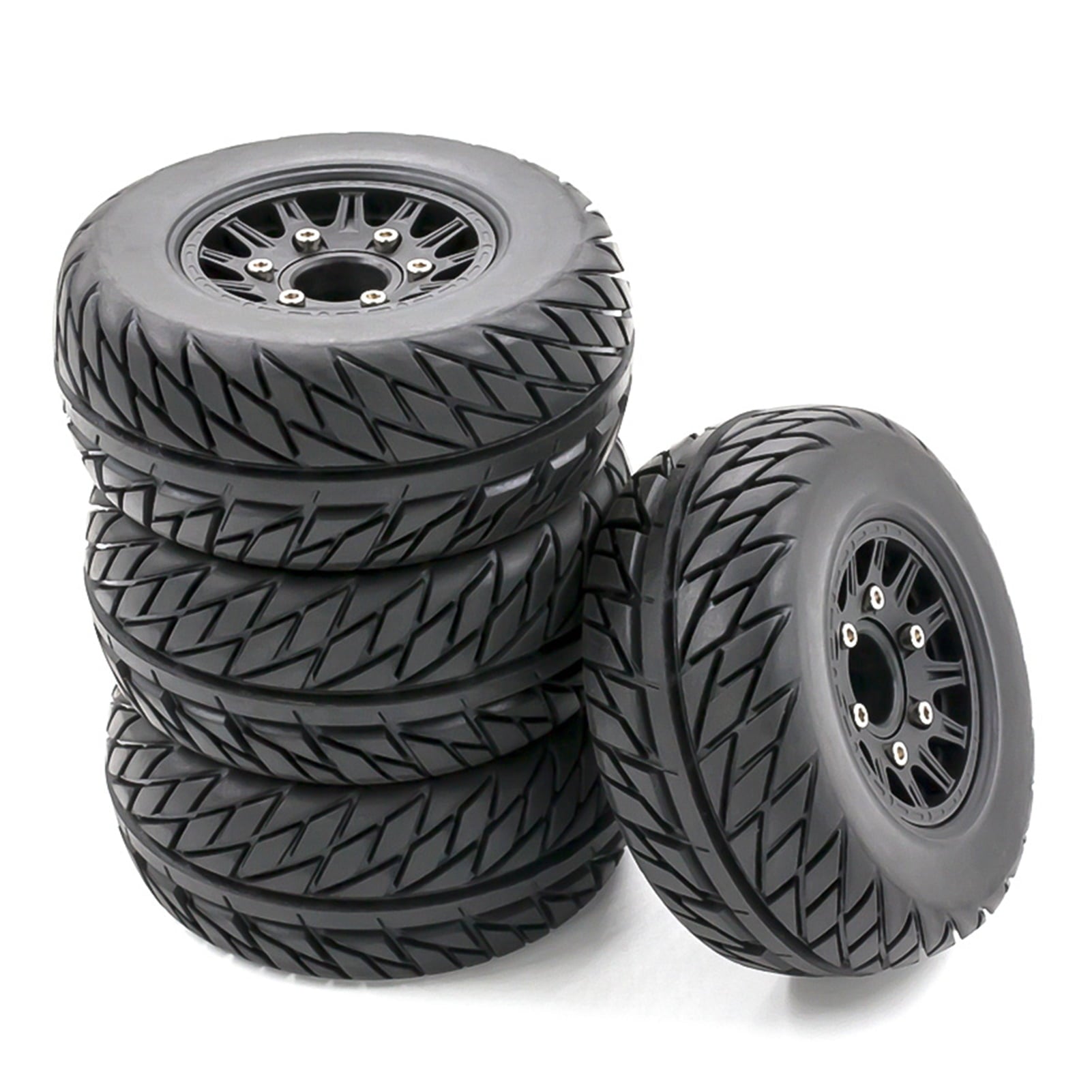 RC Car Tires 4pcs Replacements for 12MM 14MM 17MM ARRMA HSP Tamiya HPI Off-road Vehicle Short Truck