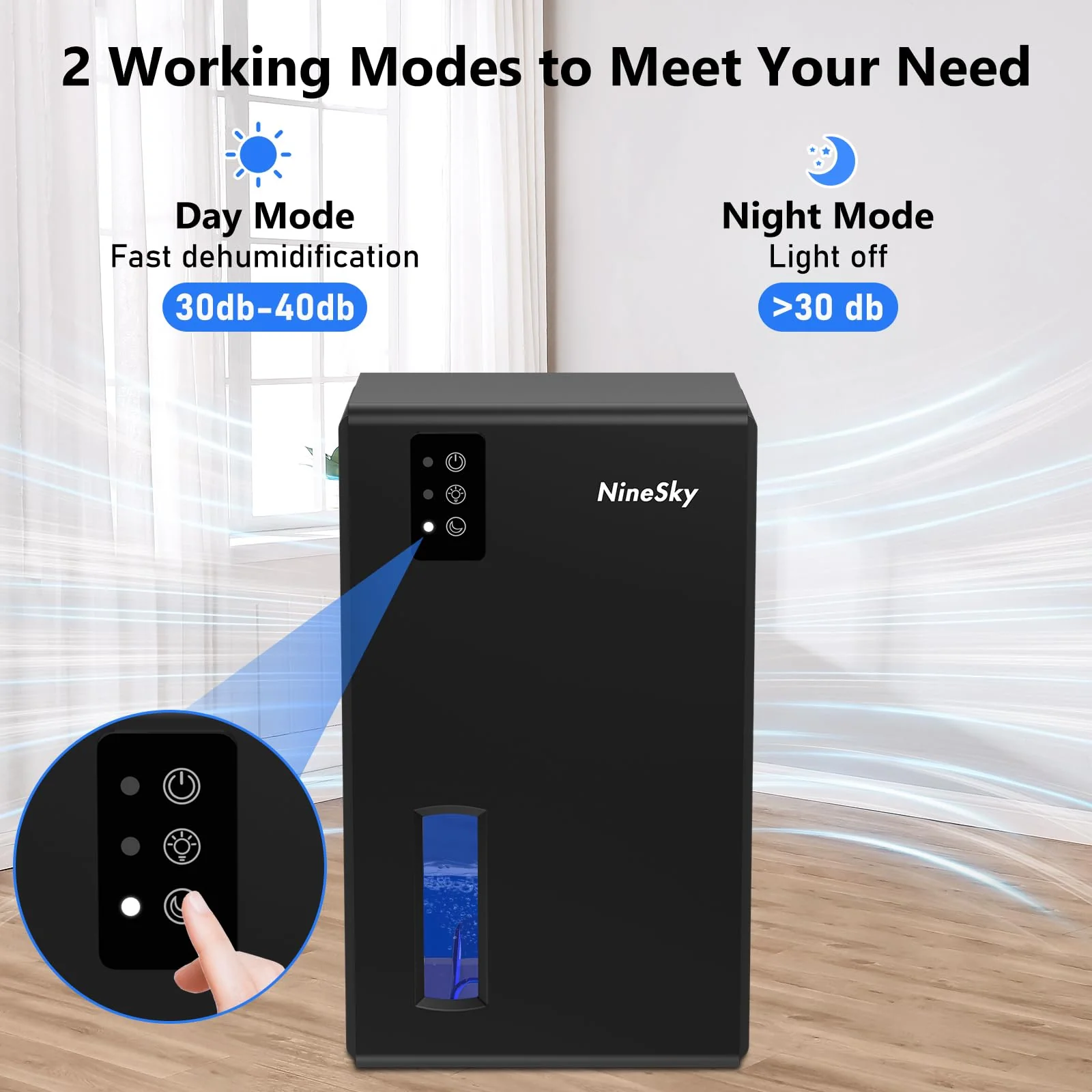 NineSky 800 sq.ft Dehumidifiers for Home