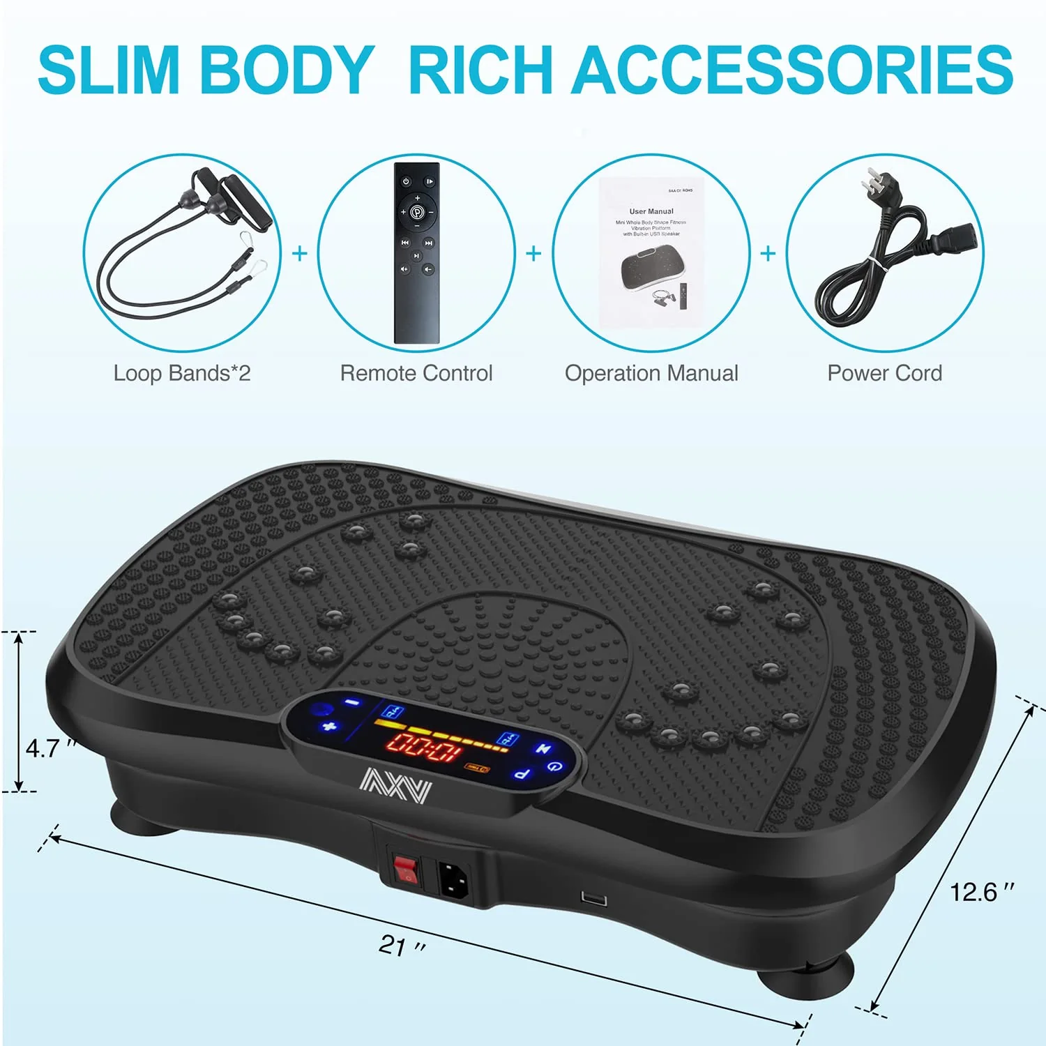AXV Vibration Plate Exercise Machine Whole Body Workout