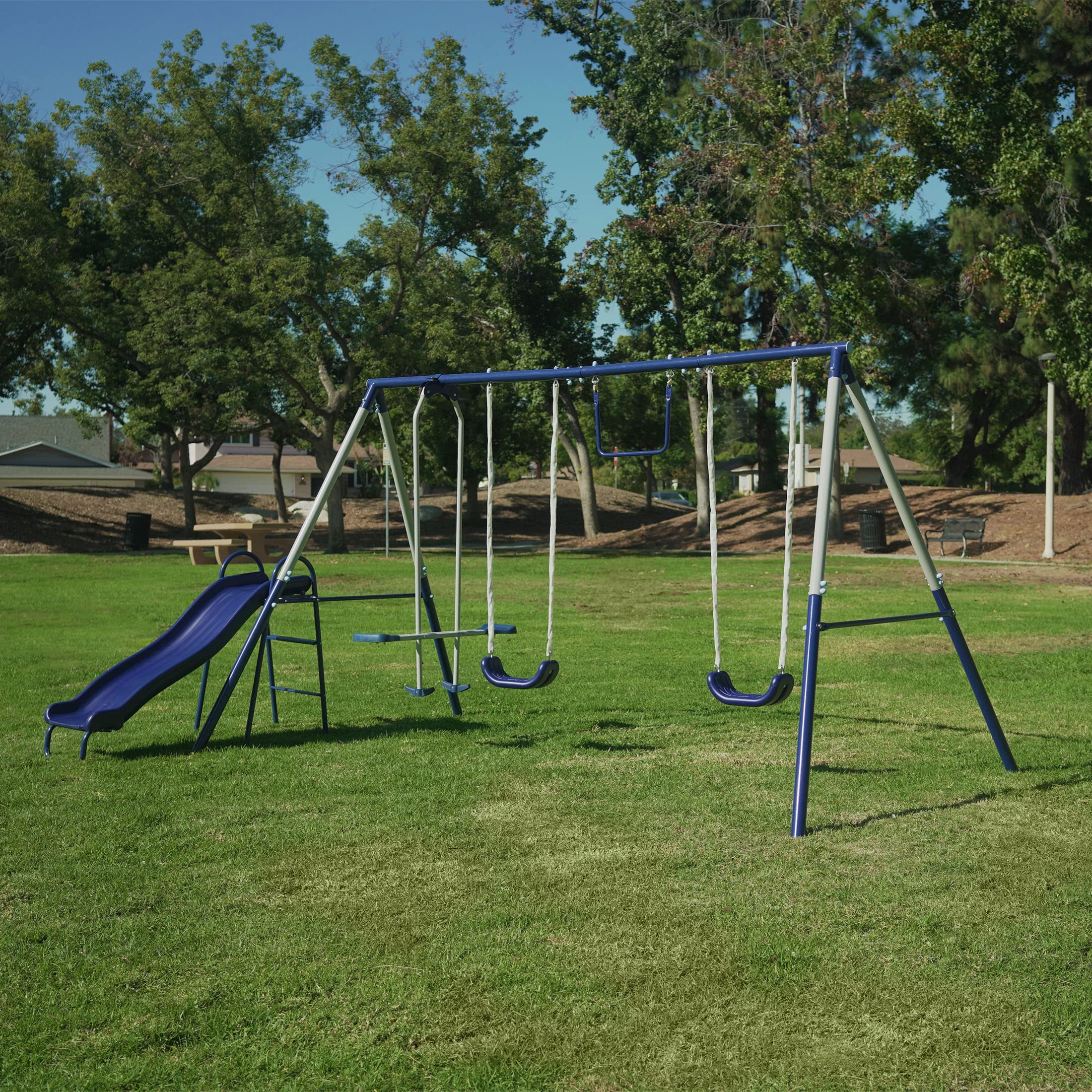 Sportspower Arcadia Swing Set. Outdoor Playset for Kids with Slide