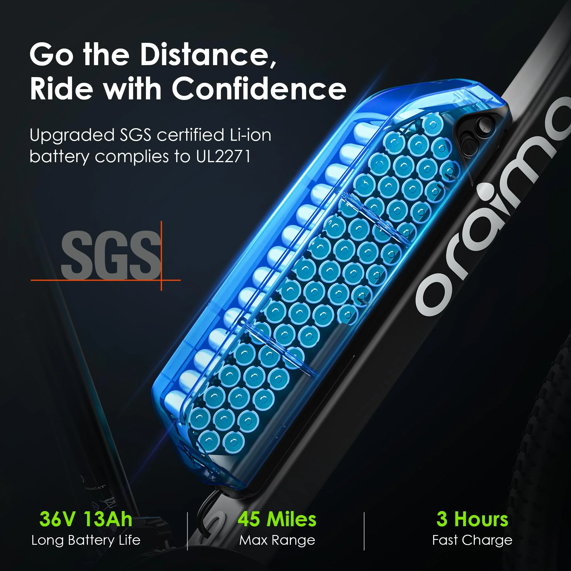 Oraimo Electric Bike for Adults with 350W BAFANG Motor