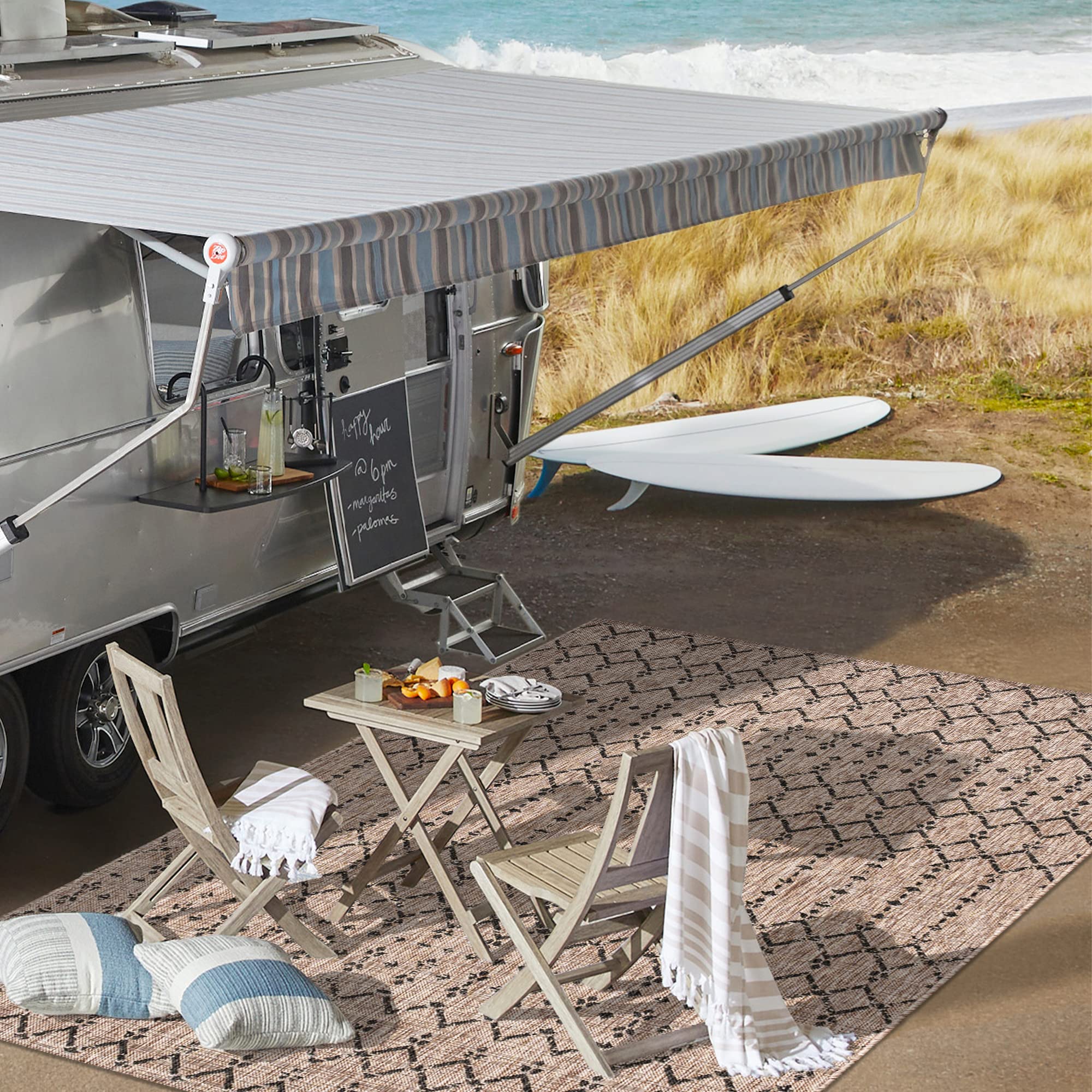 JONATHAN Y Moroccan Geometric Textured Weave Indoor Outdoor Area r.u.g