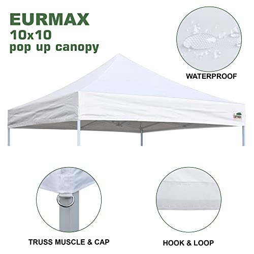 10x10 Pop Up Canopy Tent Top Cover with 4PC Pack Canopy Weight Bag
