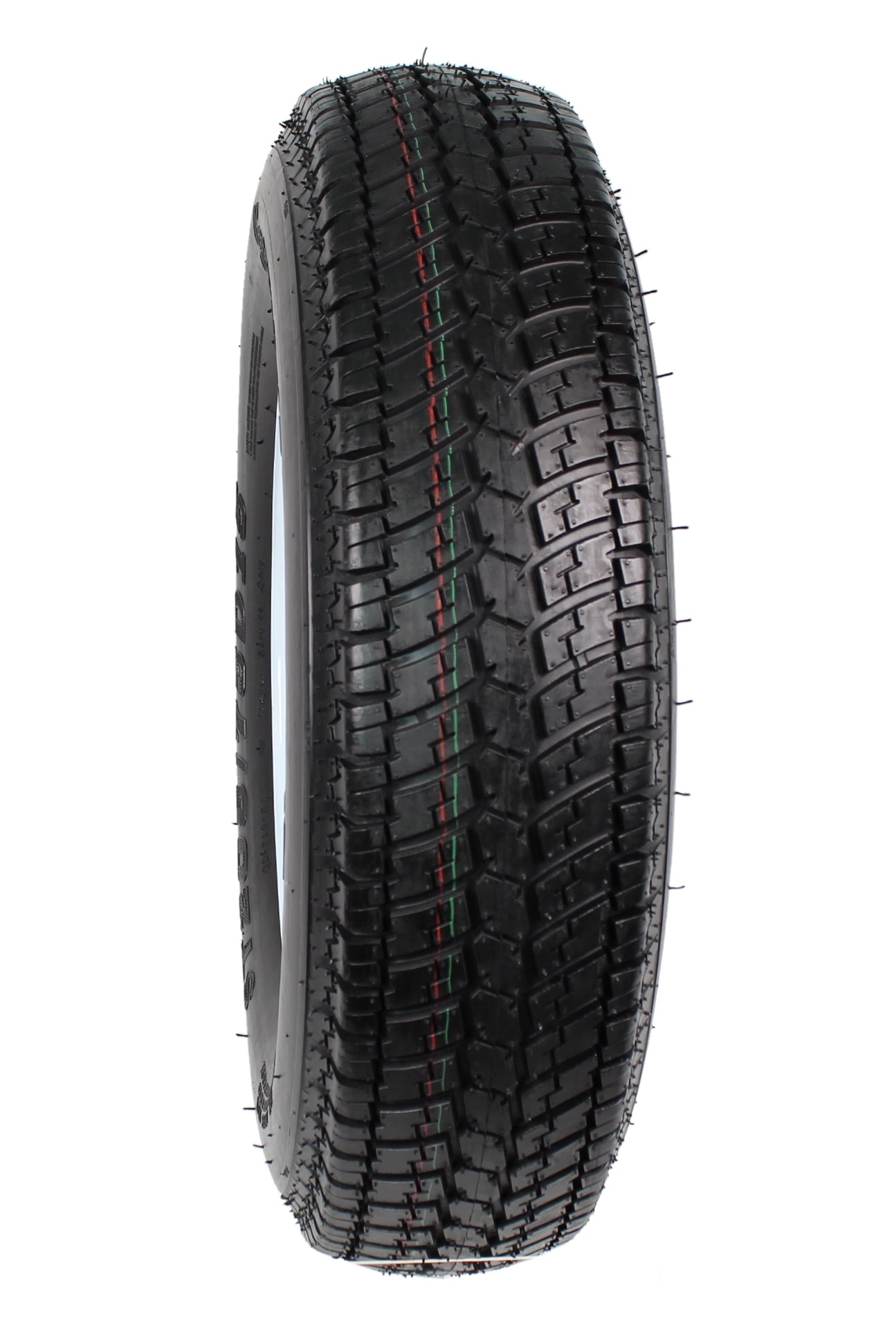 Trailer Tire On Rim ST205/75D15 205/75 D 15 in. LRC 5 Hole White Spoke