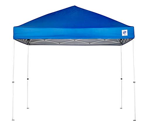 Envoy Instant Shelter Canopy. 10' x 10'. Roller Bag. 4-Piece Spike Set. Recreational Grade Royal Blue Top