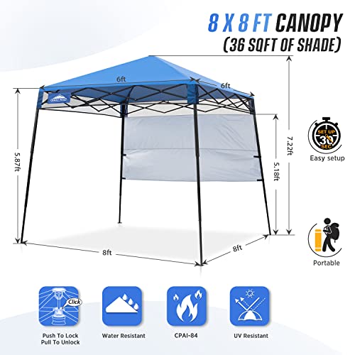 Tripper 8x8 Slant Leg Lightweight Compact Portable Canopy