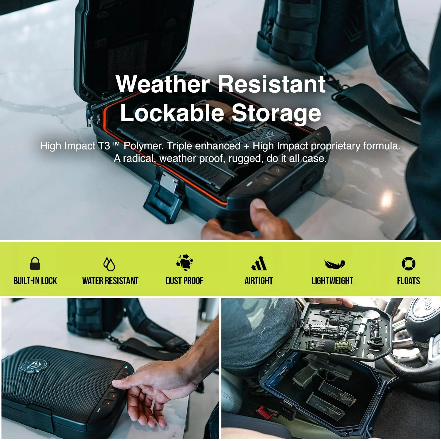 VAULTEK Secure Waterproof Travel Case with Backlit Keypad