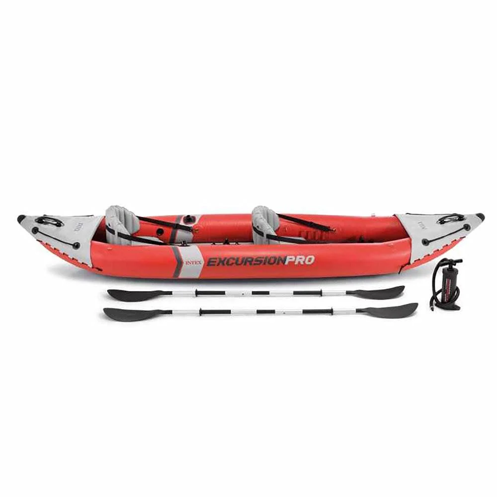 Intex Excursion Pro 2 Person Vinyl Inflatable Kayak with Aluminum Oars