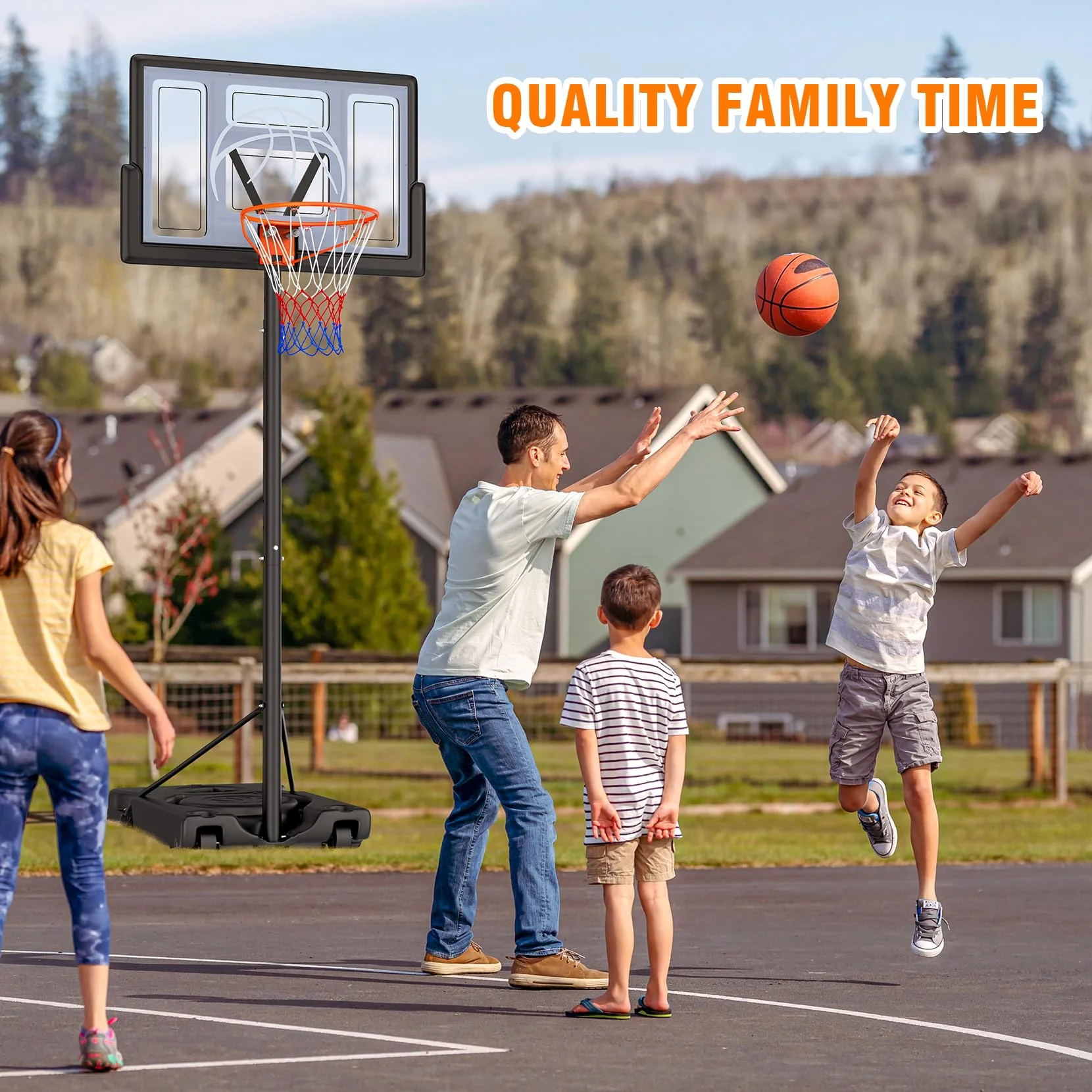Yohood Basketball Hoop Outdoor 10ft Adjustable