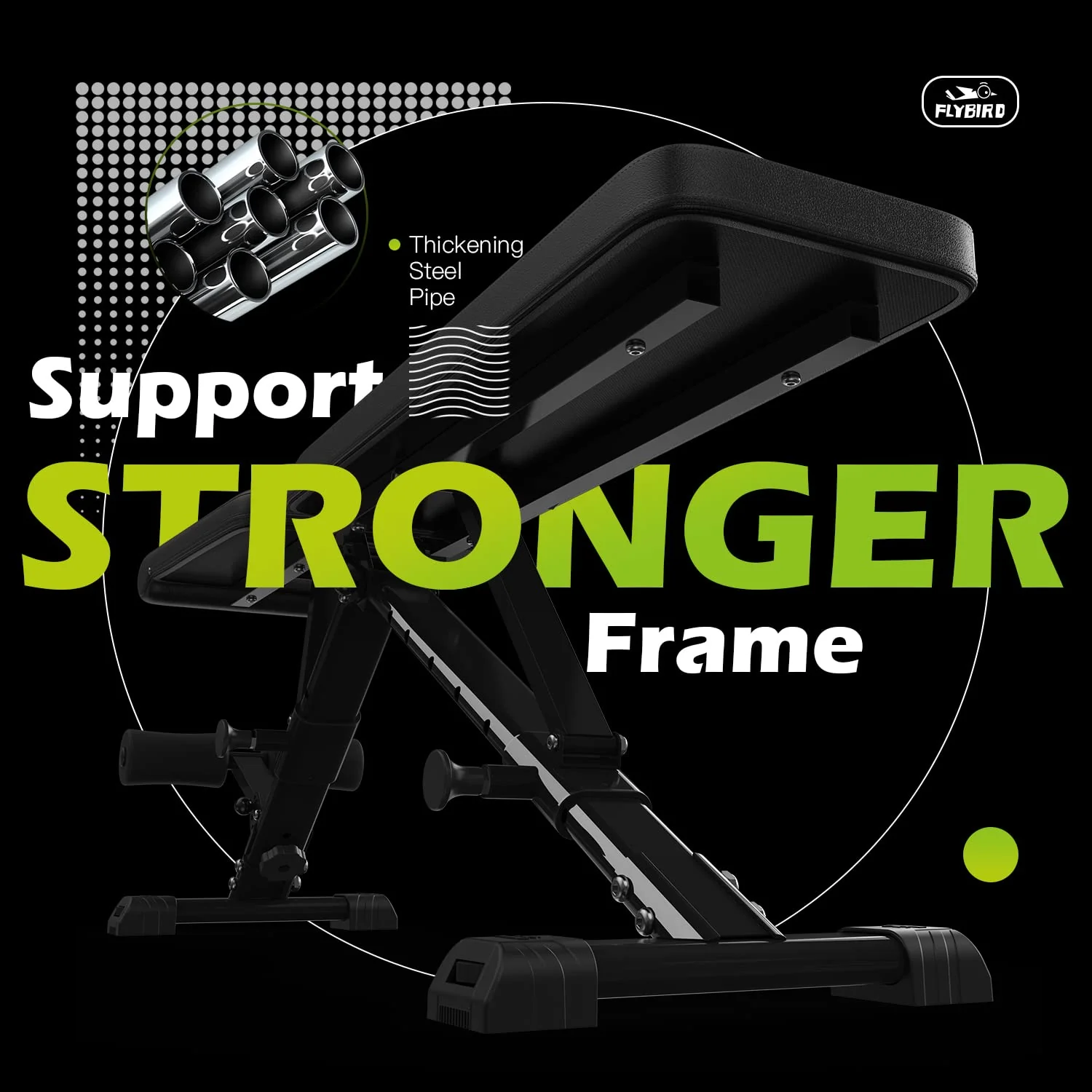 FLYBIRD Adjustable Strength Training Bench for Full Body Workout