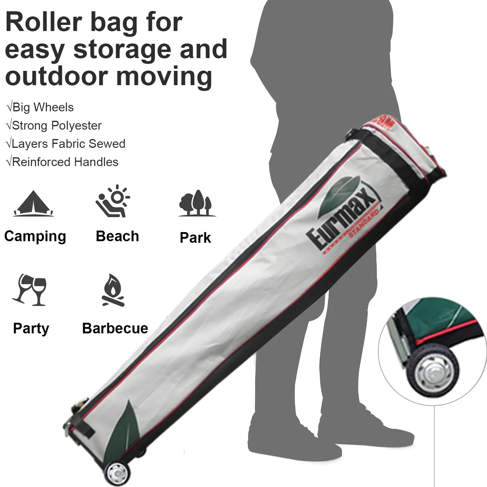 Eurmax 10x10ft Patio Pop Up Canopy Tent for Outdoor