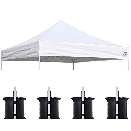 10x10 Pop Up Canopy Tent Top Cover with 4PC Pack Canopy Weight Bag
