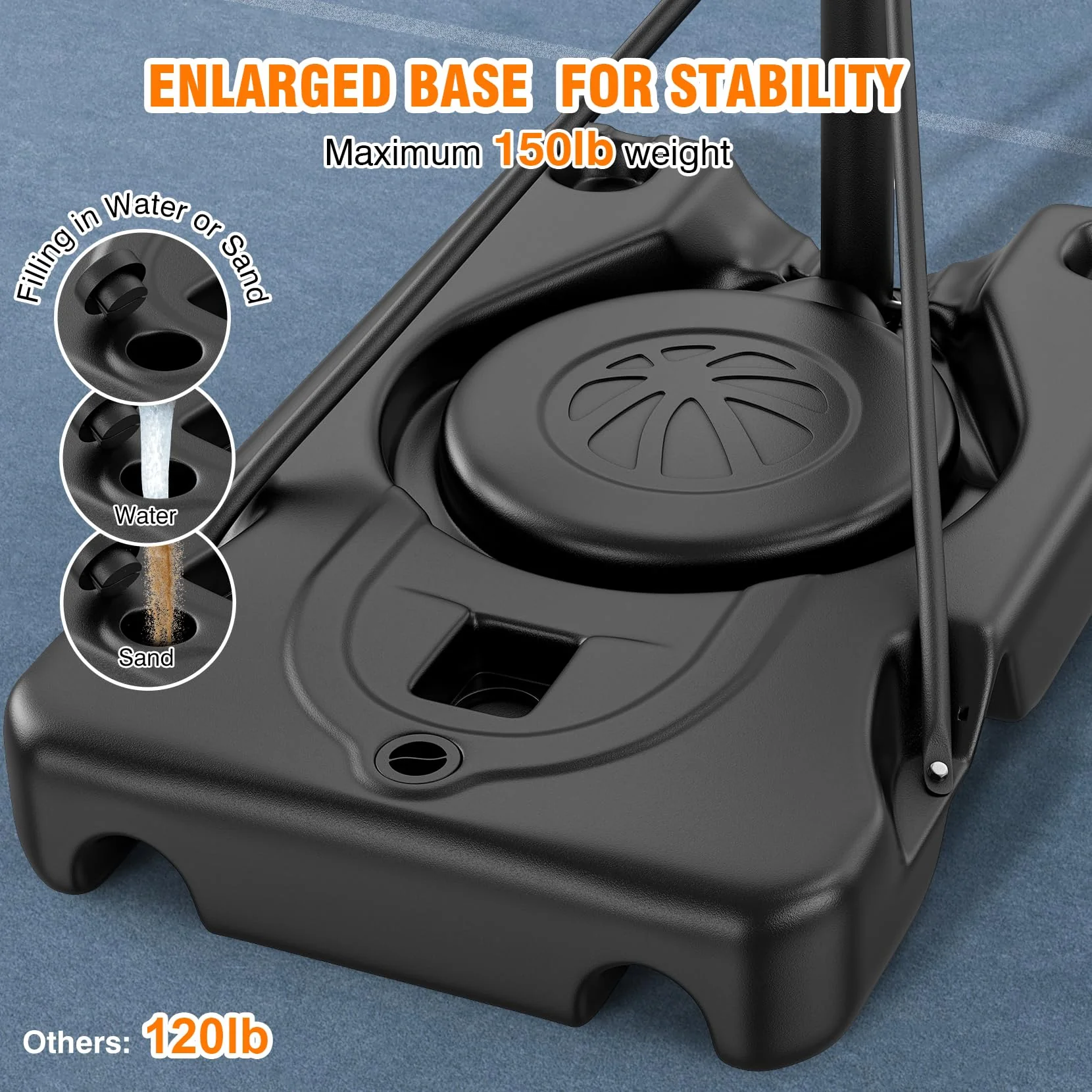 Yohood Basketball Hoop Outdoor 10ft Adjustable