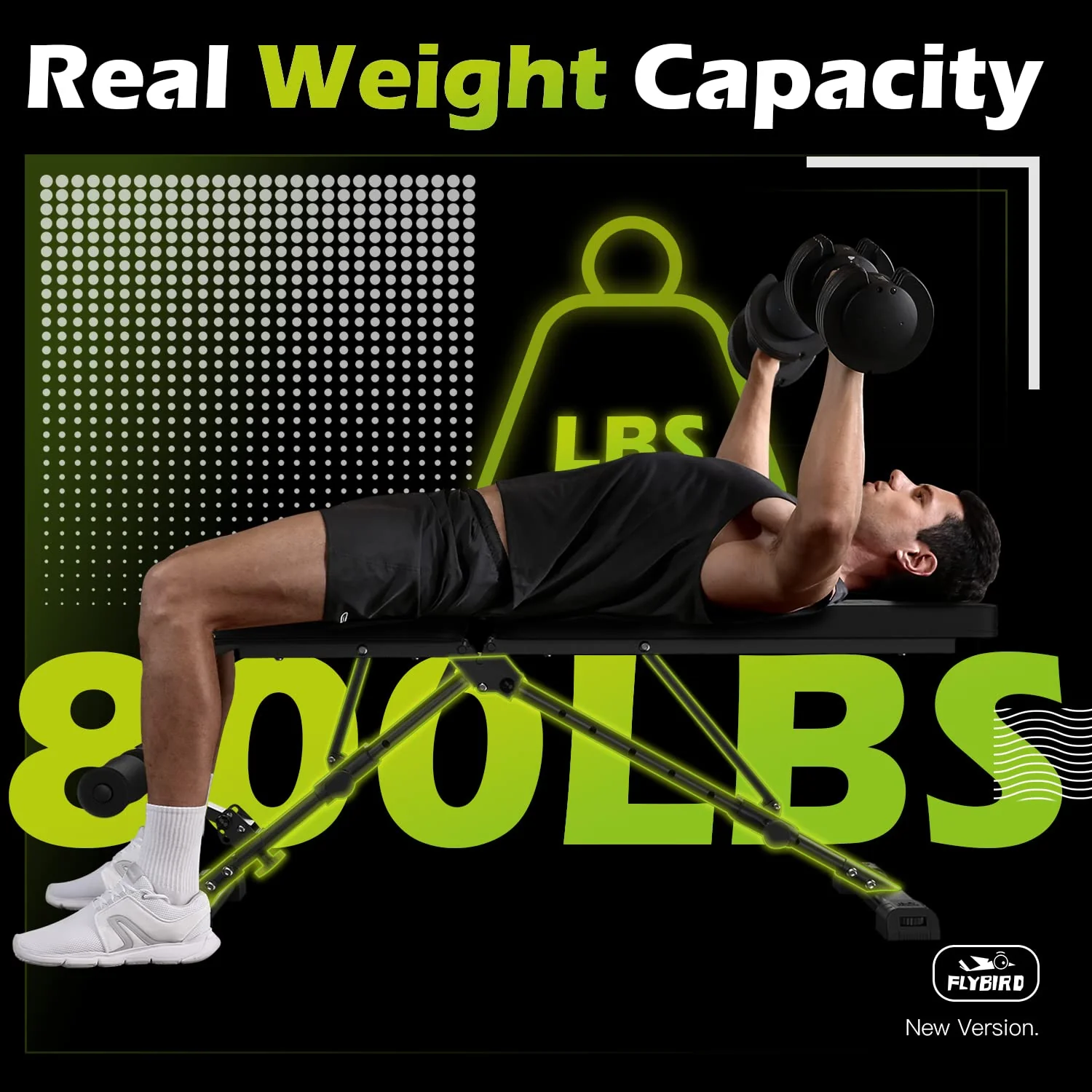 FLYBIRD Adjustable Strength Training Bench for Full Body Workout