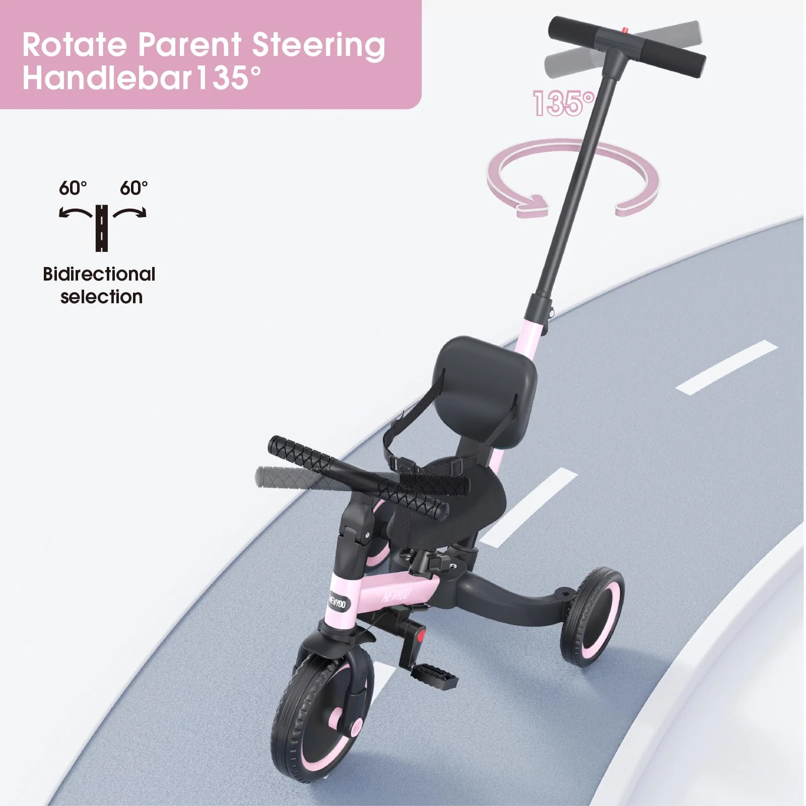 Newyoo Toddler Tricycle for 1-3 Year Old Boys & Girls